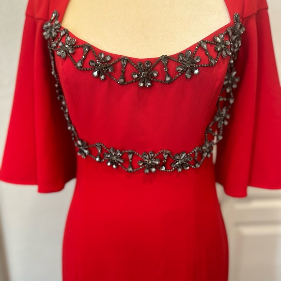 Neiman Marcus formal dress party prom gown red size 6 or small new with tag - Picture 2 of 7